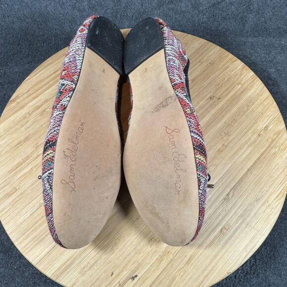 Sam Edelman Size 8 M Felicia Embroidered Aztec Ballet Flat Preppy Classic - Picture 5 of 6